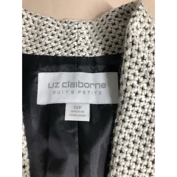 Liz Clairborn Women Jacket 12P Open 3 Button Front Office Siren Clueless Preppy - Picture 5 of 8